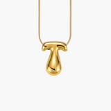 Cape Diablo-Golden Glow Bubble Letter Initial Necklace