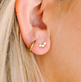 pierced Triple Star Earings