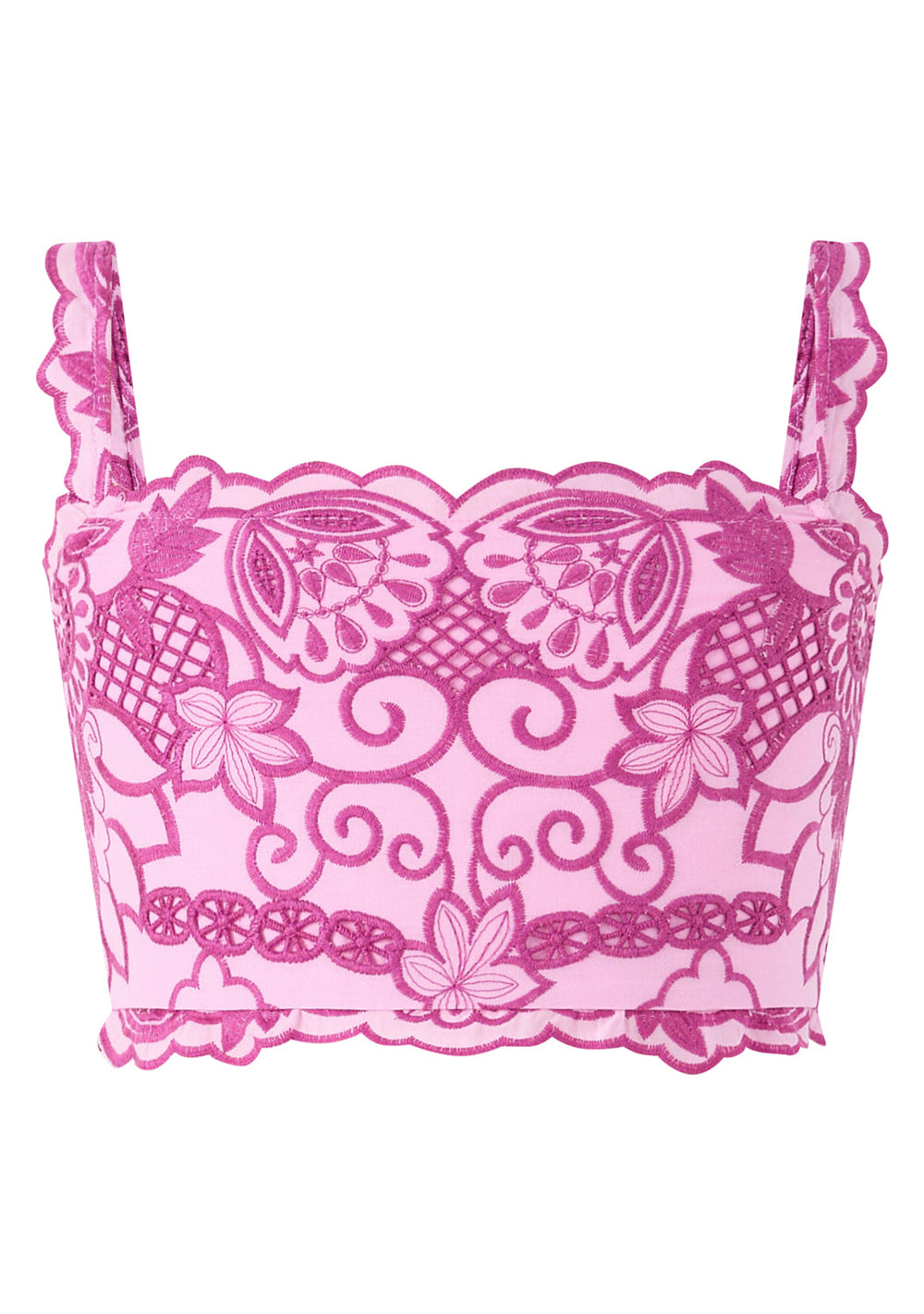 Marlo Alora Embroidered Top, Magneta Rose