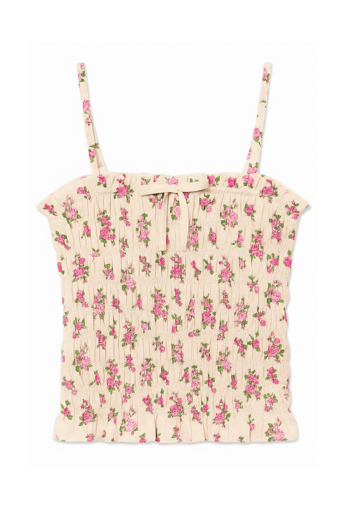 KatieJ Alma Printed Gathered Cami Top, Vintage Bunches