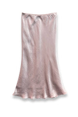 KatieJ Anastasia Satin Maxi Skirt, Baby Pink