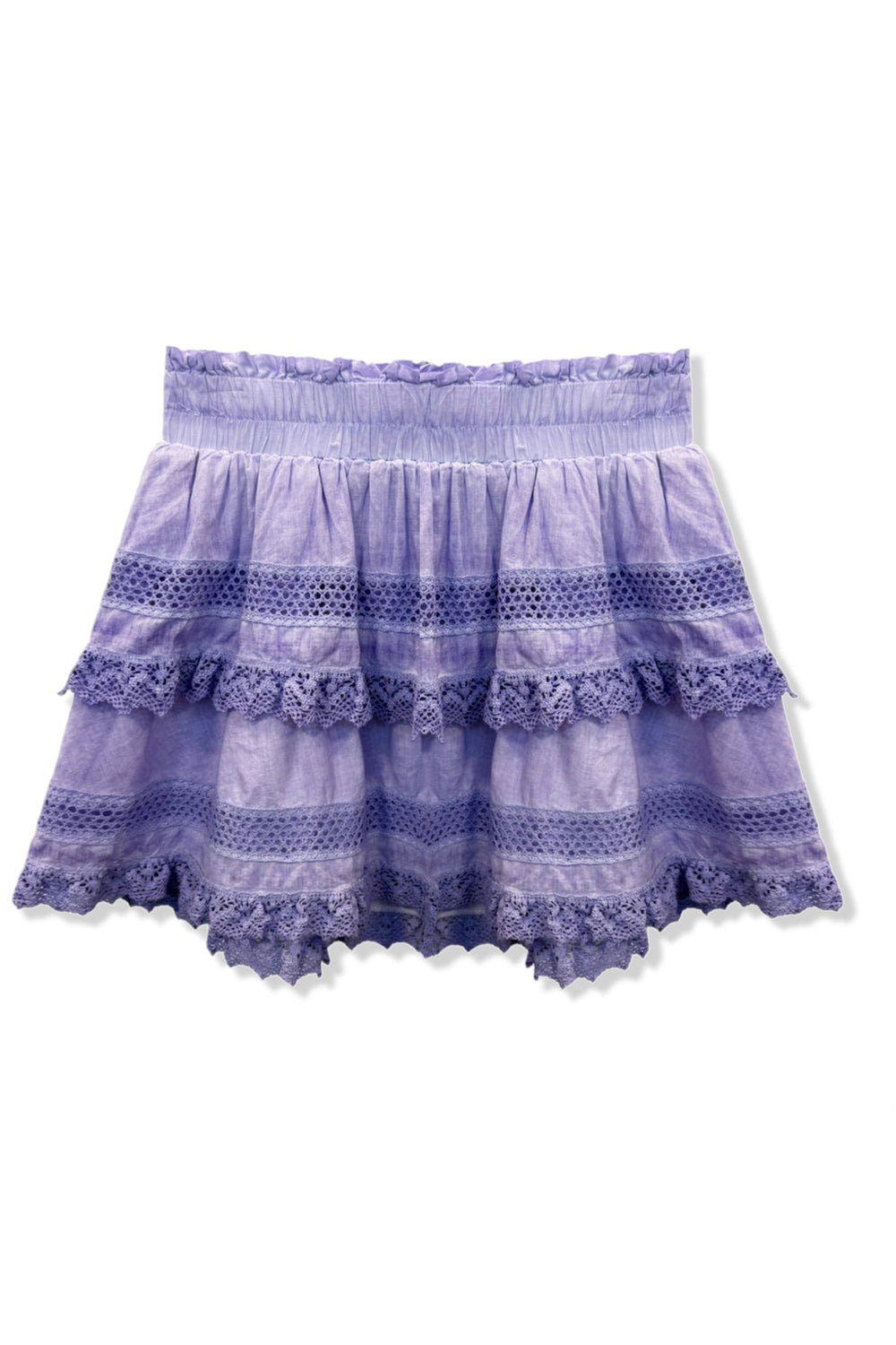 KatieJ Ashley Two Tier Skirt, Stone Lilac