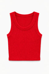 KatieJ Astrid Racer Back Tank, Cherry Red