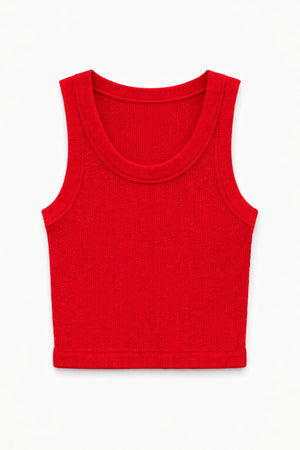 KatieJ Astrid Racer Back Tank, Cherry Red