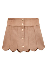 KatieJ Latte Autumn Suede Skirt