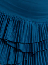 Lucky in Love Ripple Pleated Skirt, Navy