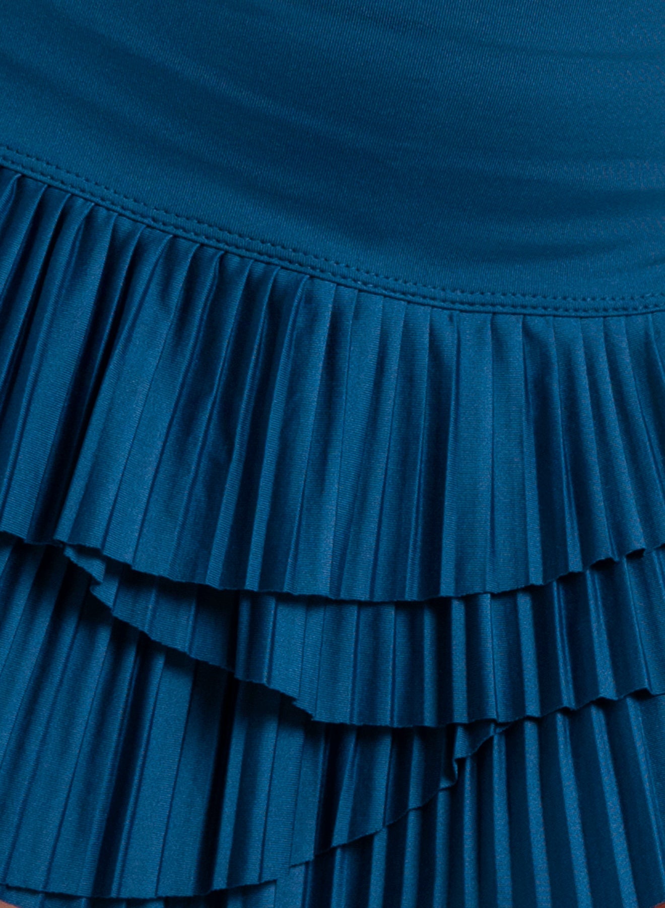 Lucky in Love Ripple Pleated Skirt, Navy