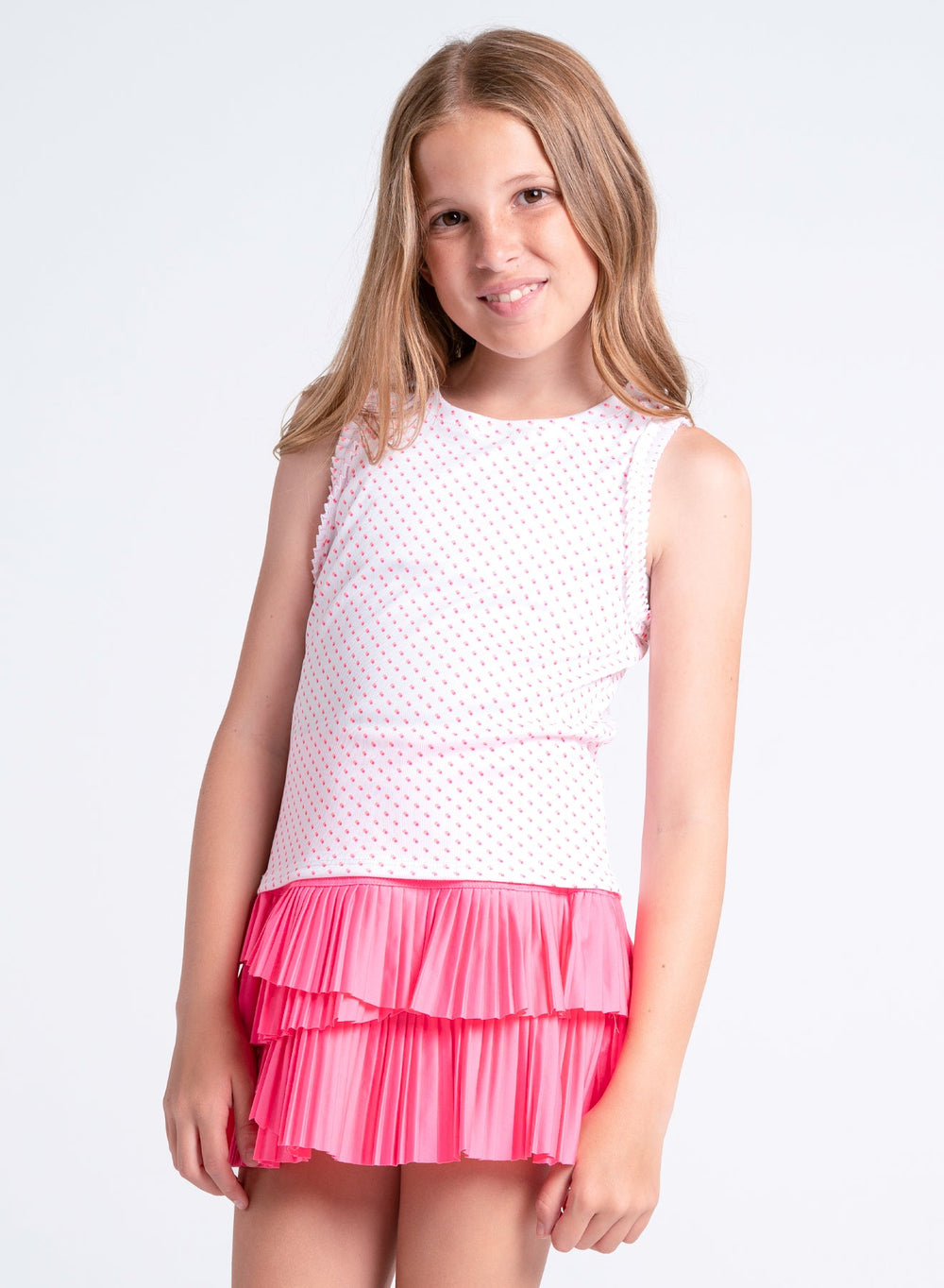 Lucky in Love Ripple Pleated Skirt, Taffy