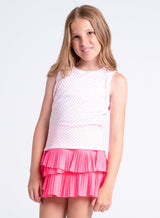 Lucky in Love Ripple Pleated Skirt, Taffy