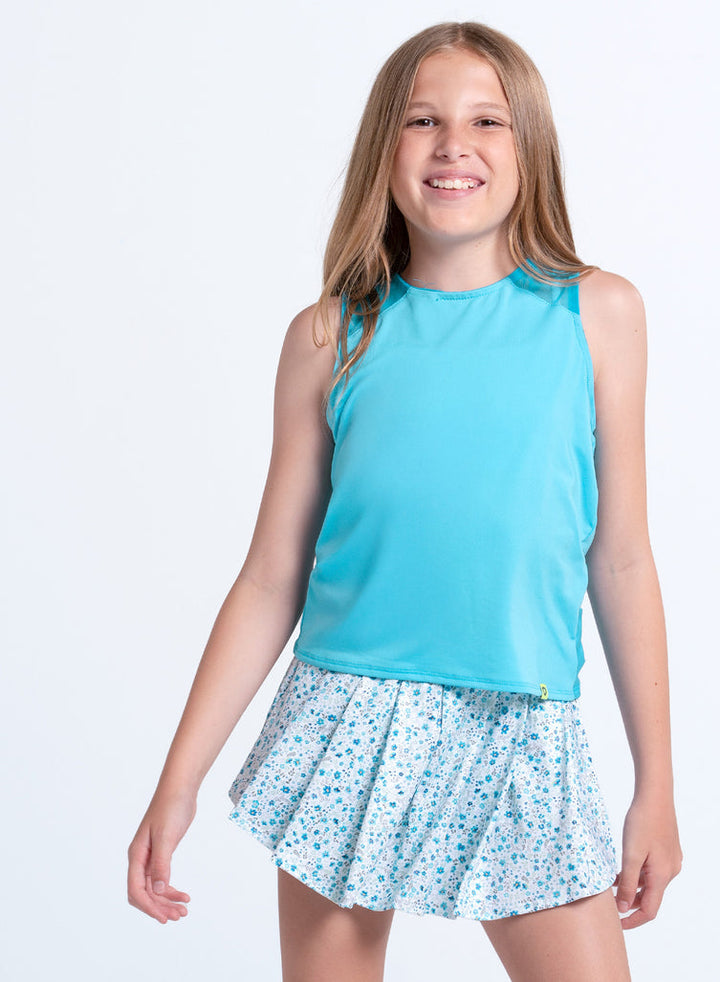 Lucky in Love Meadow In Blue Skirt - Girls
