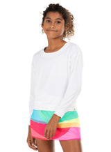 Lucky in Love Mesh Scallop Skirt, Rainbow
