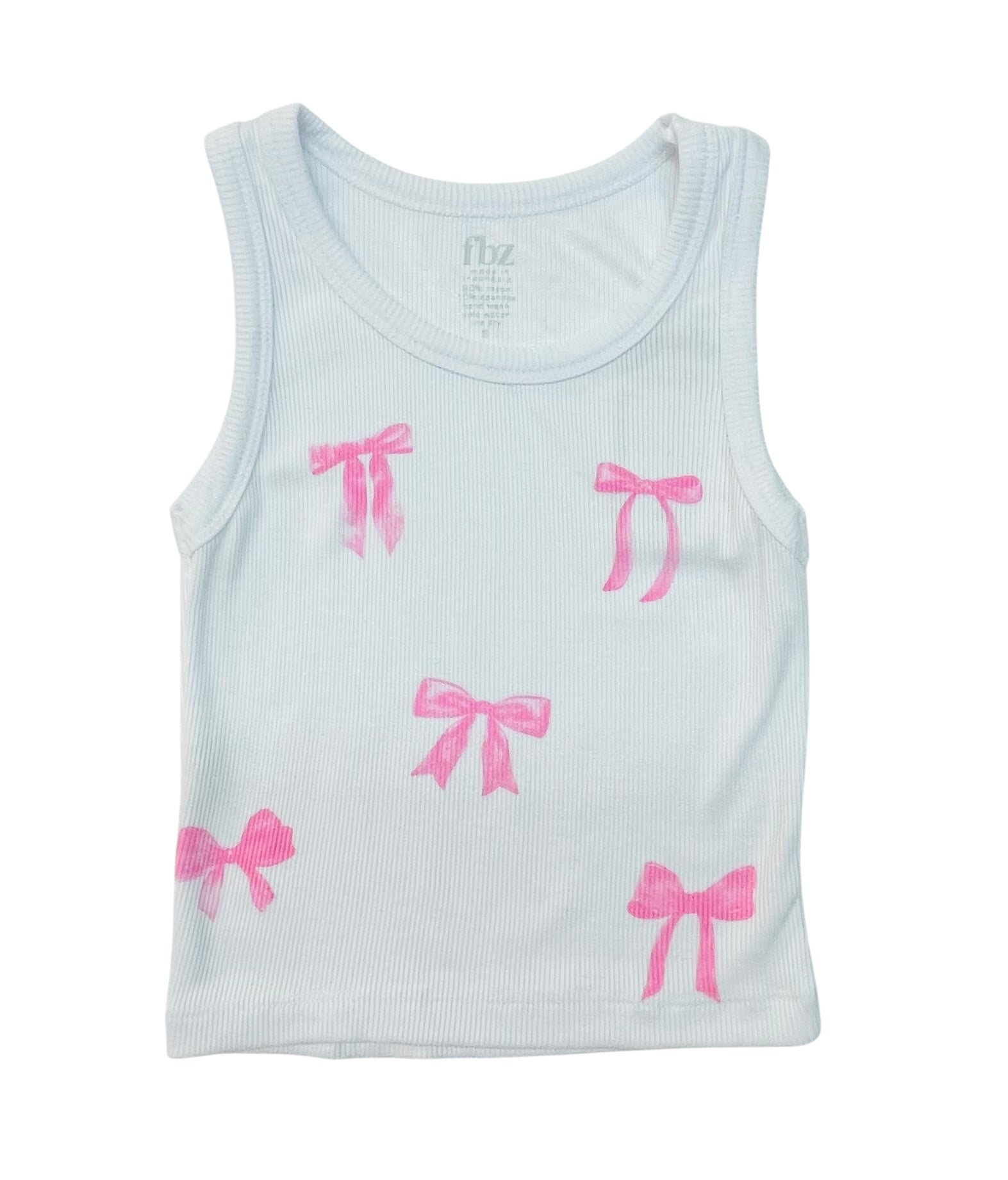 fbz Pink 5 Bow Tank Top