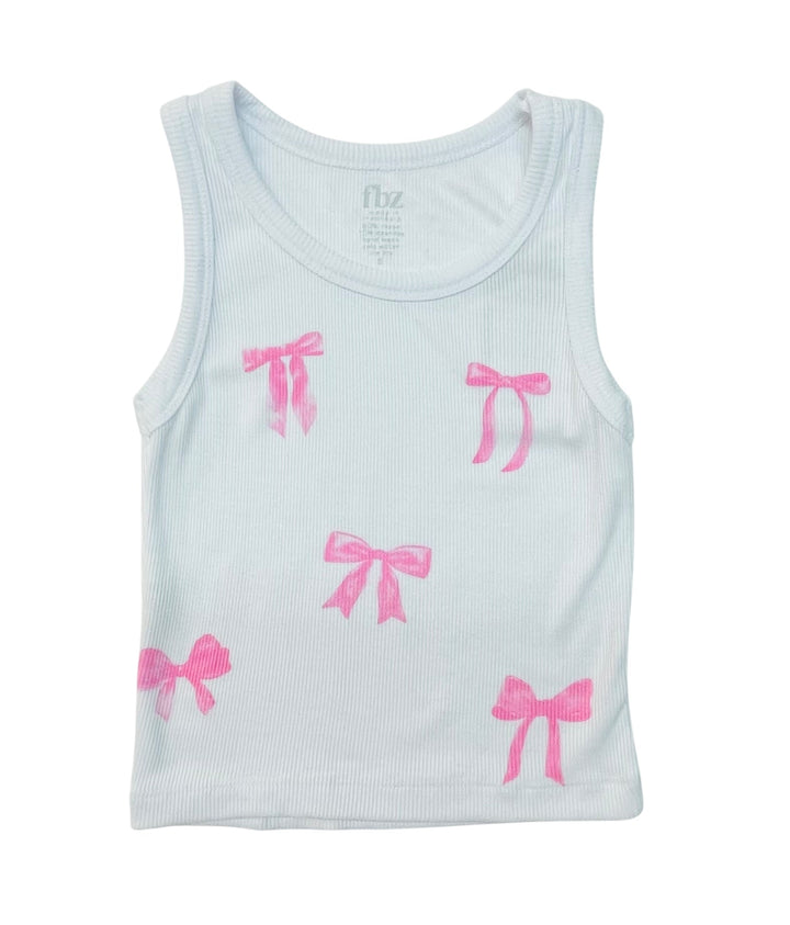 fbz Pink 5 Bow Tank Top