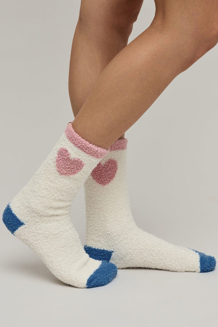 Barefoot Dreams CozyChic® Color Block Heart Socks