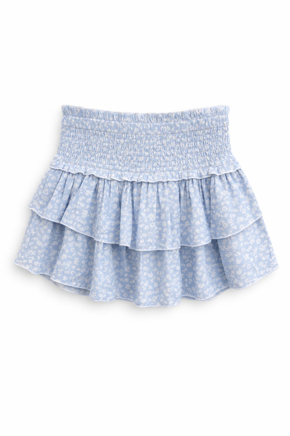 KatieJ Bianca Skirt, Blue Ditsy Floral