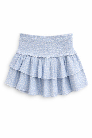 KatieJ Bianca Skirt, Blue Ditsy Floral