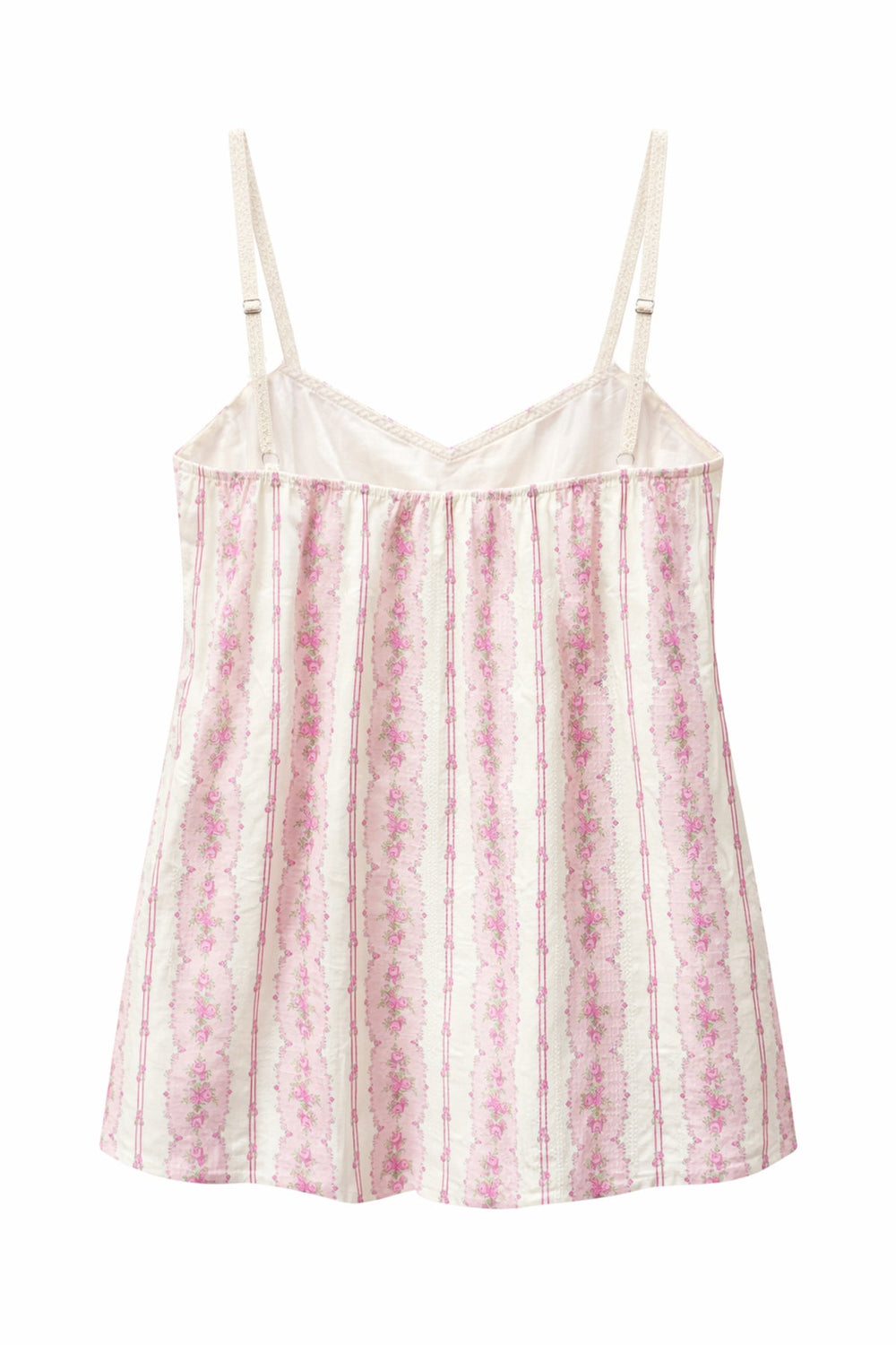 KatieJ Bloom Dress, Baby Pink Cottage Stripe