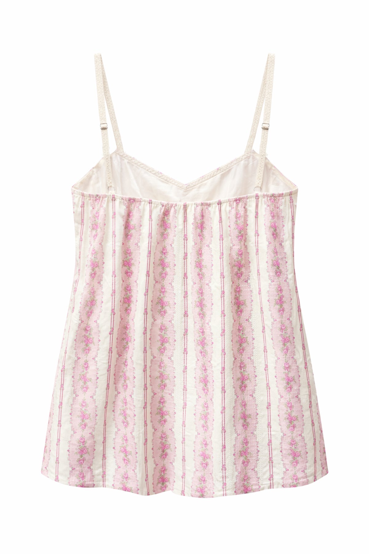 KatieJ Bloom Dress, Baby Pink Cottage Stripe