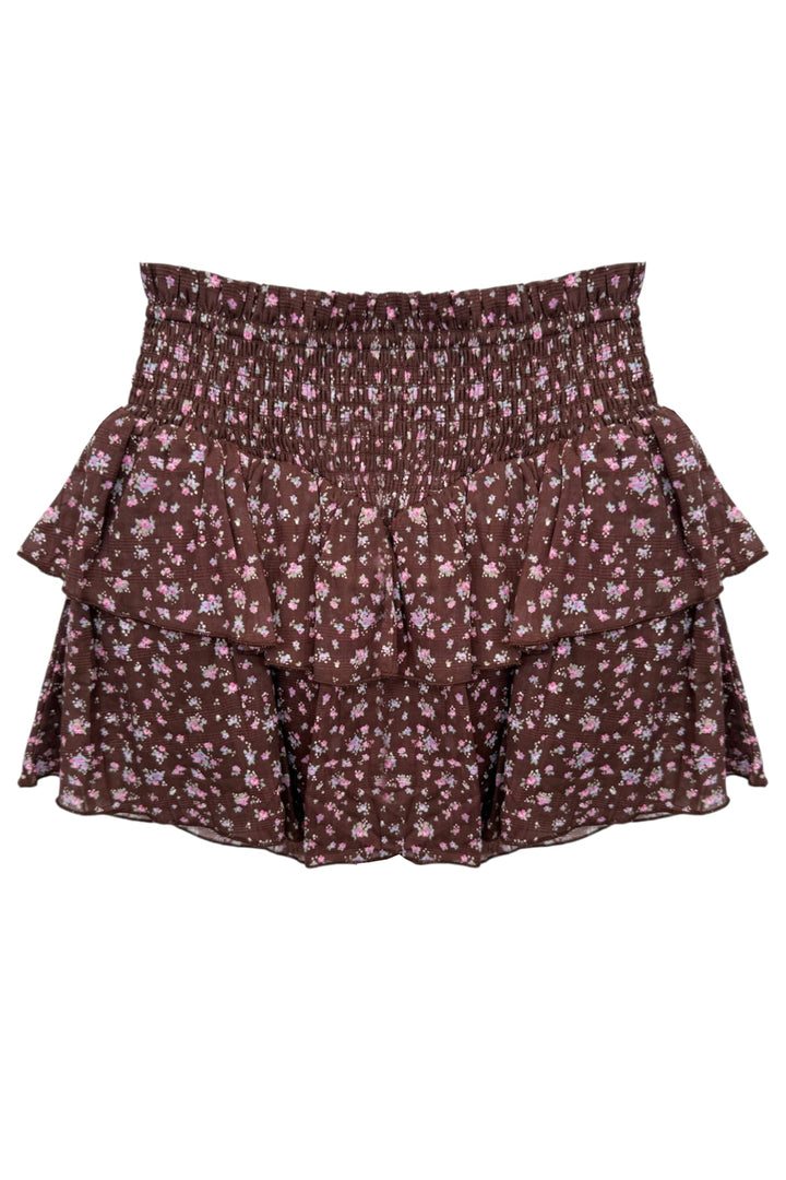 KatieJ Brooke Skirt, Chocolate Floral