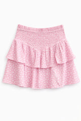 Katie J NYC Girls Pink Mini Toile Brooke Skirt