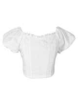fbz White Eyelet and Lace Line Top