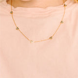 pierced Black & White Checkered Heart Necklace