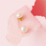 pierced Fresh Water Pearl Stud Earrings