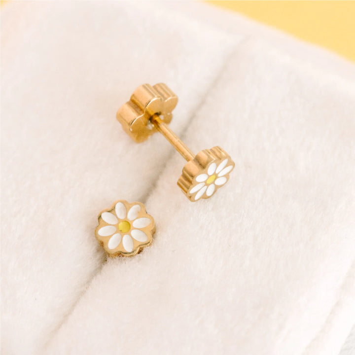 pierced Tiny Daisy Stud Earings