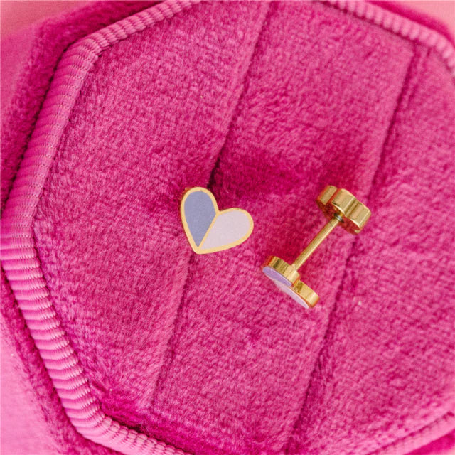 pierced Heart Duo Stud Earings