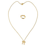 Iscream Beautiful Bows Ring & Necklace Set