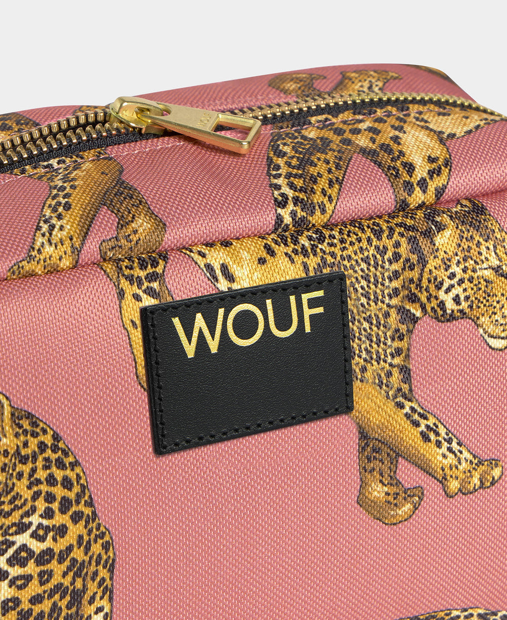Wouf Blush Leopard Toiletry Bag