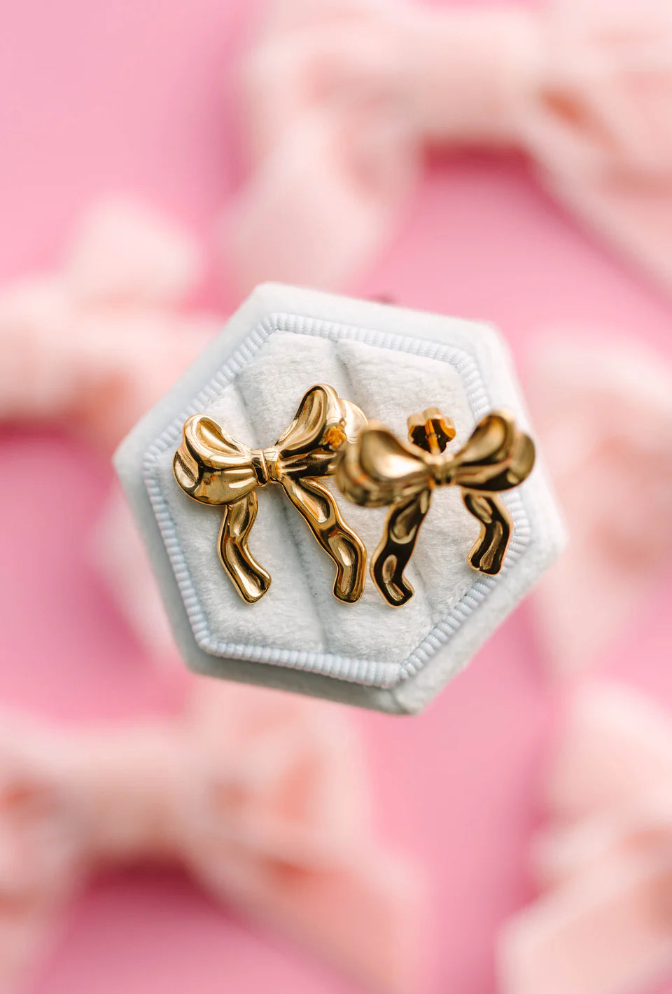 pierced Jumbo Bows Earings
