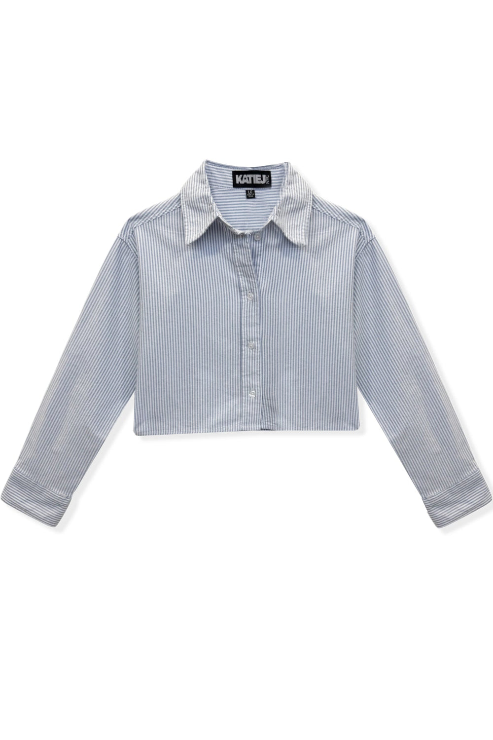 KatieJ Capri Striped Buttondown Top