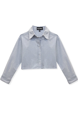 KatieJ Capri Striped Buttondown Top