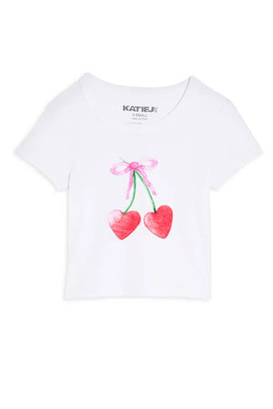 KatieJ Cherry Bow Graphic Tee