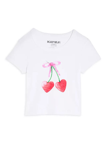KatieJ Cherry Bow Graphic Tee
