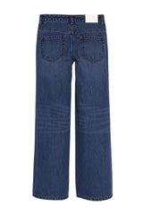 KatieJ Tween Chicago Low Rise Straight Jeans, Medium Wash