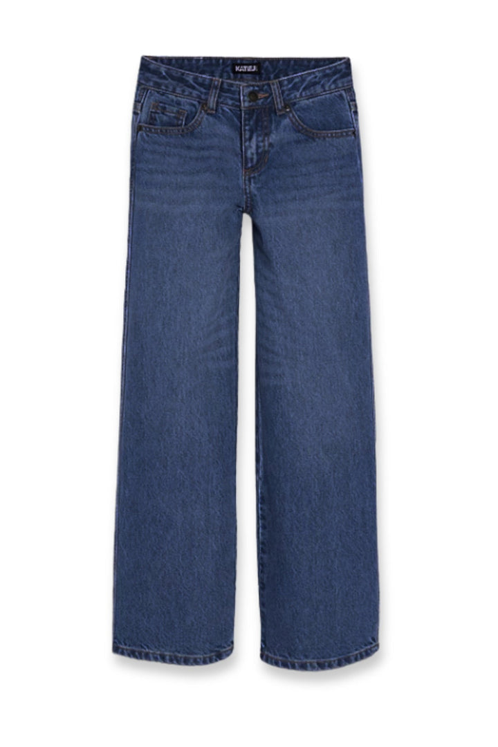 KatieJ Tween Chicago Low Rise Straight Jeans, Medium Wash