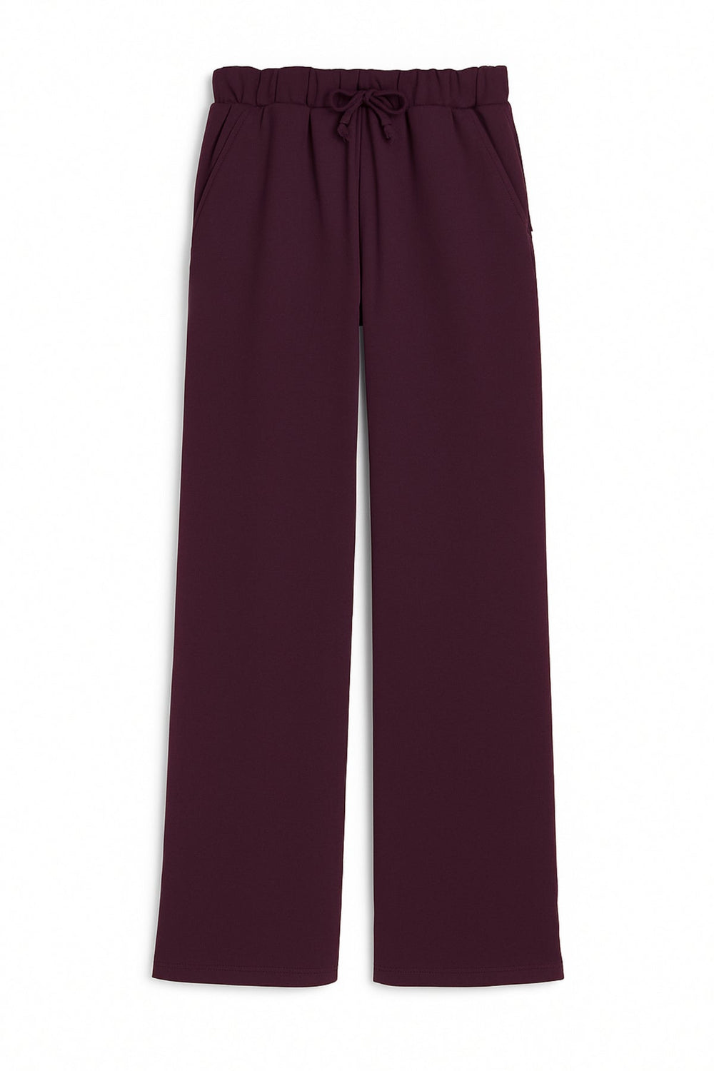 KatieJ Cody Wide Leg Lounge Pants, Eggplant