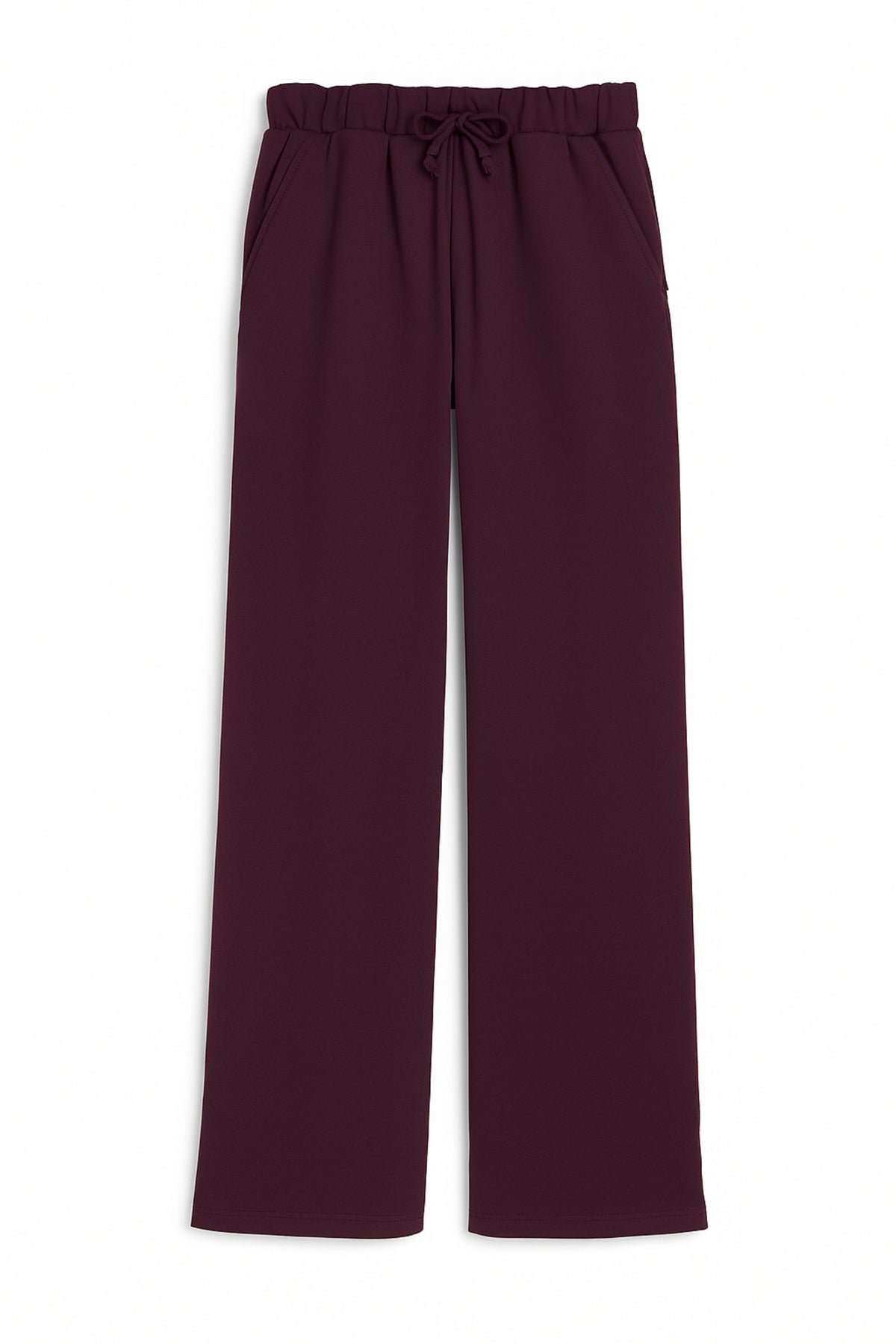 KatieJ Cody Wide Leg Lounge Pants, Eggplant