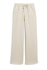 KatieJ Cody Wide Leg Lounge Pants, Ecru