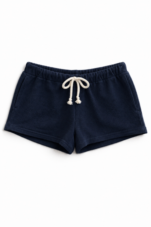 KatieJ Tucker Terry Low Waisted Short, Evening Blue