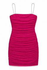 Theme Liv Raspberry Mesh Reversible Cut Out Dress