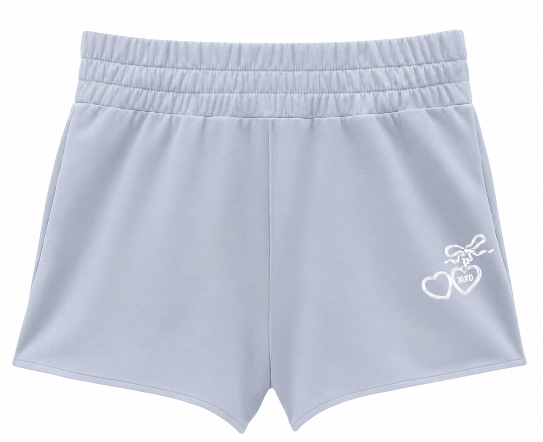 KatieJ Tristan Short, Baby Blue/Floral Boquet