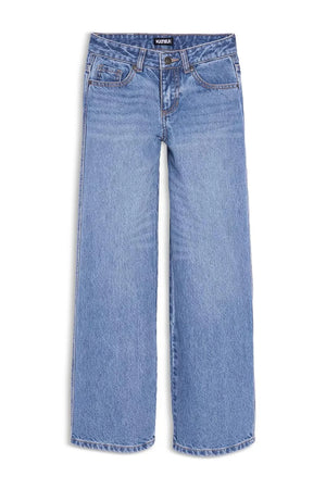 KatieJ Tween Chicago Low Rise Straight Jeans, Light Wash