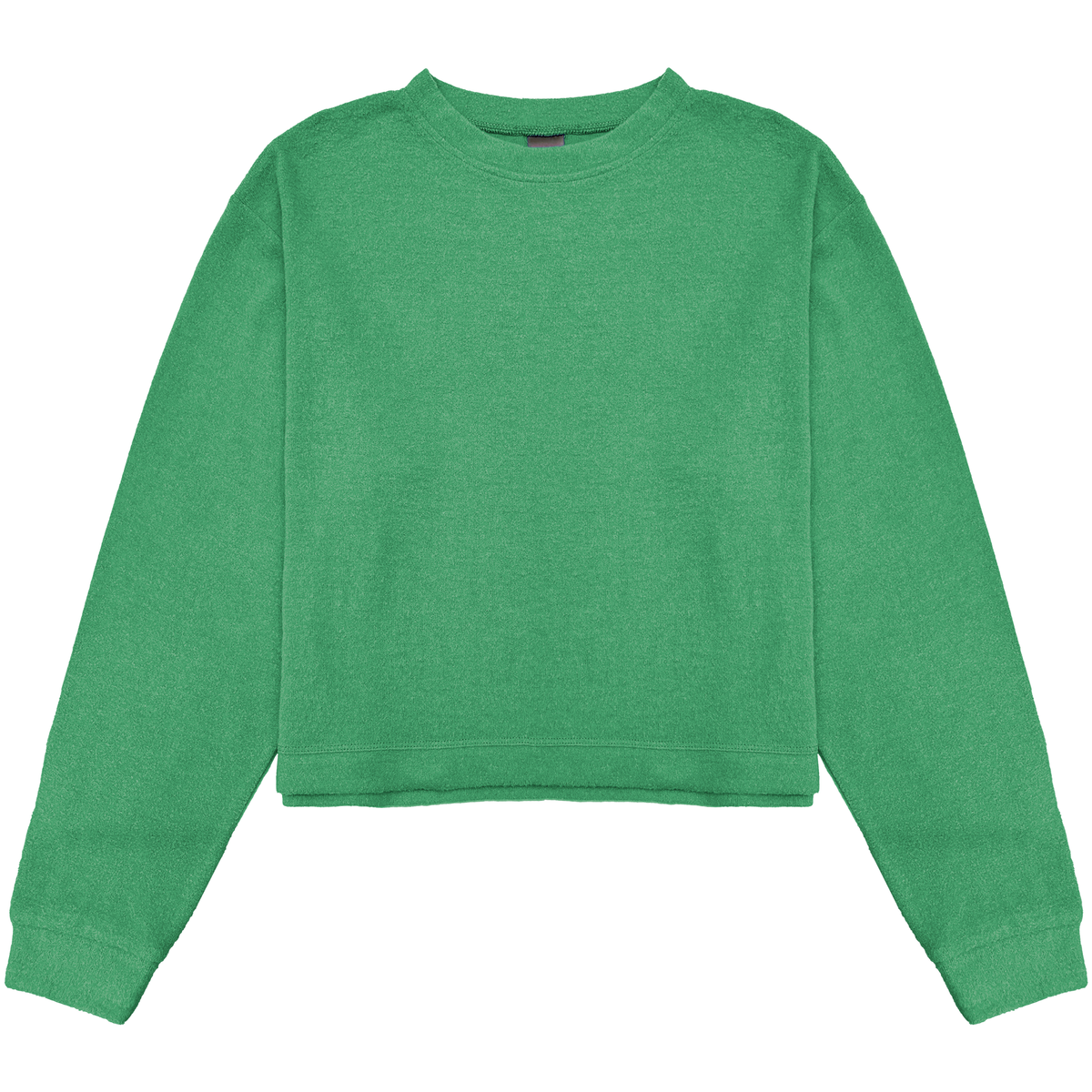 Cuddle Soft Crew Neck Sweatshirt Top, Gucci Green