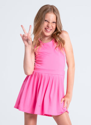Lucky in Love Mini Serve Dress, Taffy