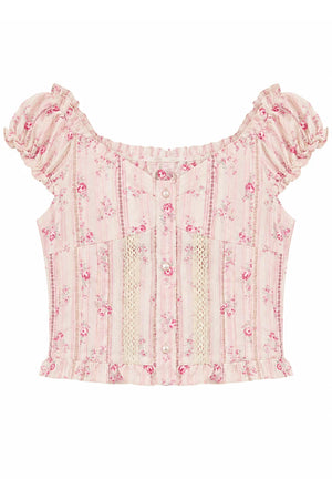 KatieJ Daphne Top Rose Floral