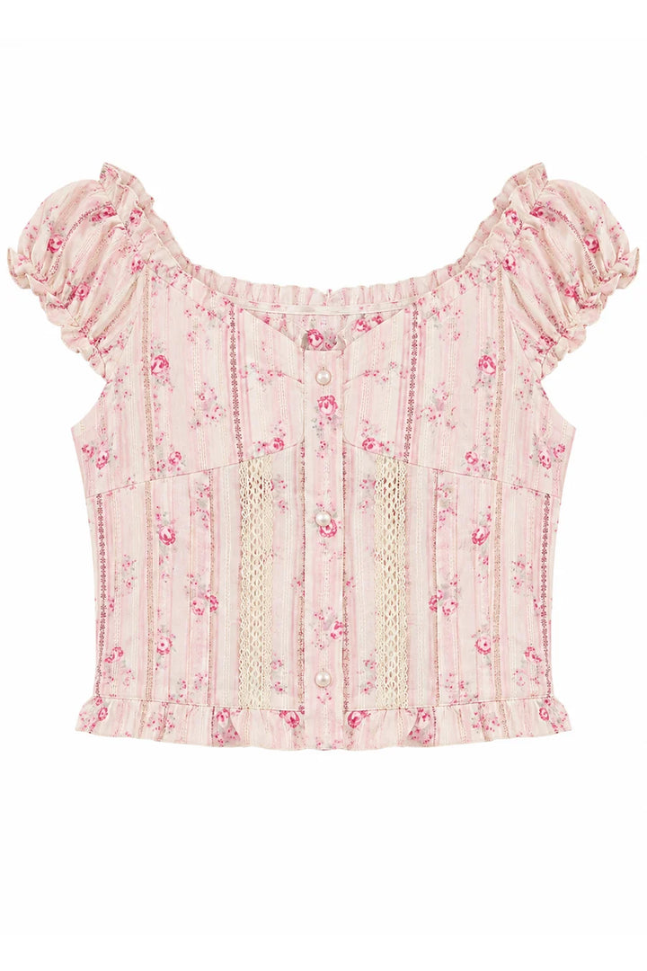 KatieJ Daphne Top Rose Floral