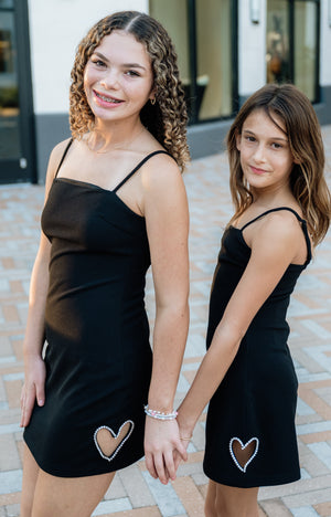 Theme Riley Black Heart Cut Out Dress